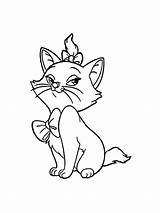 Coloring Marie Pages Cat Disney Printable sketch template