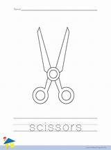 Scissors Worksheet Coloring Worksheets Stationery Thelearningsite Info sketch template