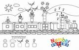 Numberblocks Coloringonly Colour sketch template