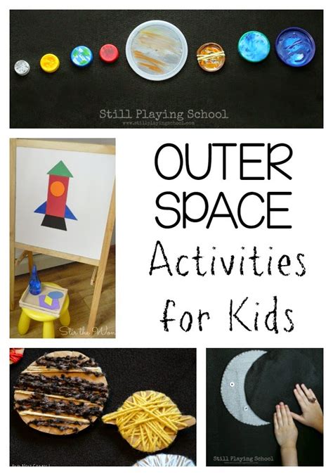 outer space activities  kids  playing school
