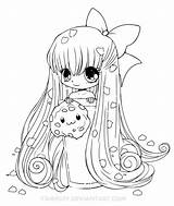 Coloring Pages Anime Chibi Library Clipart Colouring Kawaii Girls sketch template