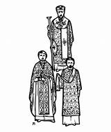 Clipart Clergy Orthodox Priest Clip Coloring Line Drawing Cliparts Clipground Library sketch template