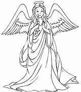 Angel Coloring Christmas Pages Natal Anjos Candle Salvo Para sketch template