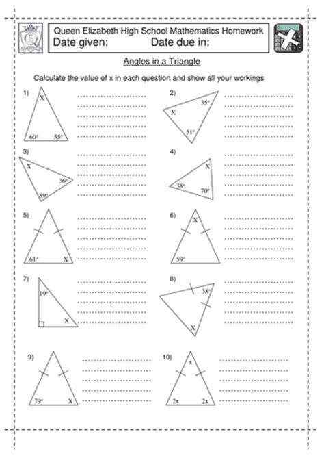 Triangle Finding Missingangles By Jlcaseyuk Teaching