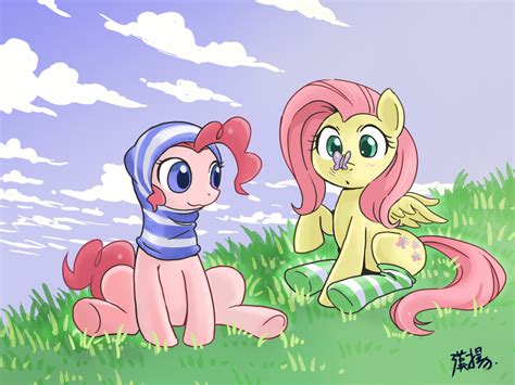 fluttershy and pinkie pie striped by shepherd0821 on deviantart