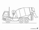Truck Cement Mixer Coloring Pages Hellokids Print Color sketch template