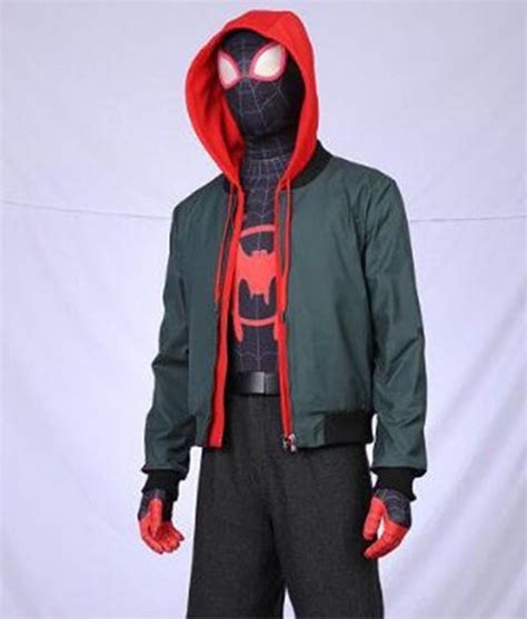 Miles Morales Green Spiderman Into The Spider Verse