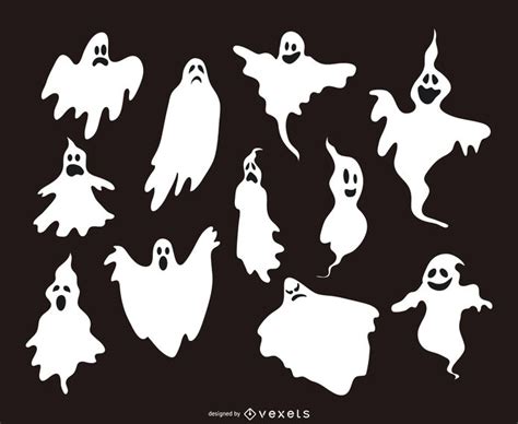 set  ghost illustrations featuring ghosts   expressions