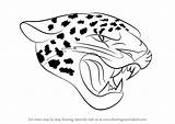 Jaguars Jacksonville Logo Draw Drawing Nfl Step sketch template