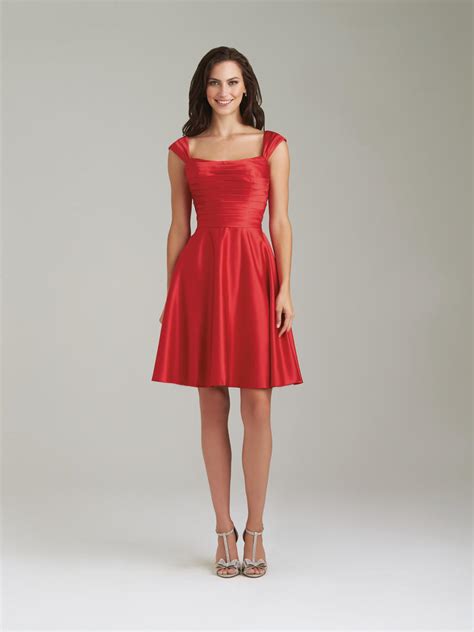 Allure 1459 Ruched Satin Short Bridesmaid Dress French Novelty