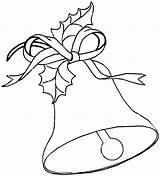 Bell Bells Coloring Christmas Pages Jingle Printable Kids Color Drawing Large Templates Print Taco Drawings Popular Coloringhome sketch template