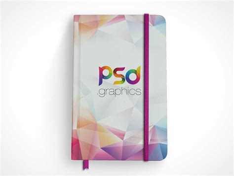 notebook front cover elastic band bookmark strap psd mockup psd mockups