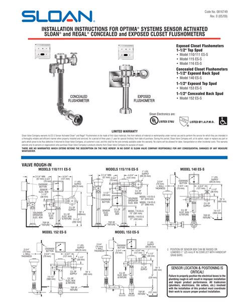 flushometer diagram  parts identification