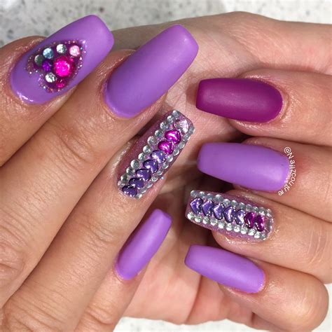 purple matt nails nails matte nails  nails