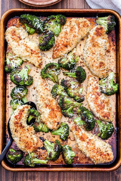 sheet pan parmesan crusted chicken  broccoli recipe runner