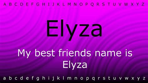 How To Say Elyza With Zira Mp4 Youtube