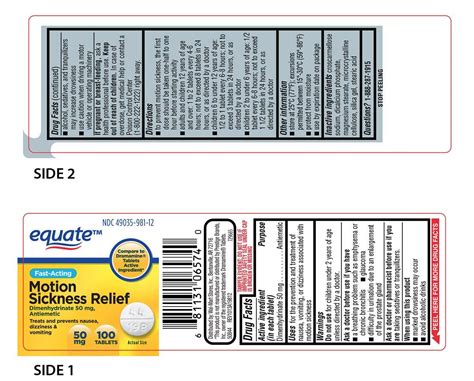 motion sickness relief tablet wal mart stores