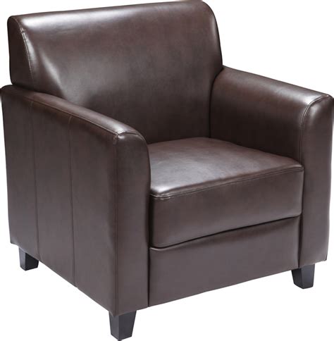extra soft brown leather commercial lounge chair ships    days