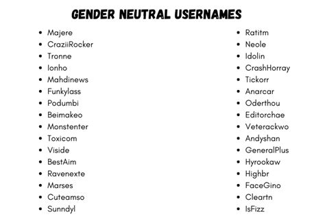 Gender Neutral Usernames 200 Cool Nicknames And Username Ideas