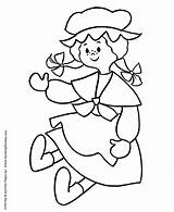 Doll Coloring Pages Pre Kids Dolls Colouring Rag Baby Printable Cartoon Color Kindergarten Large Sheet Honkingdonkey Popular Sheets Book Students sketch template