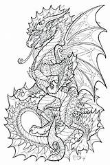 Realistic Dragon Coloring Pages Getcolorings Getdrawings sketch template