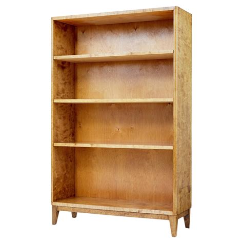 swedish mid century mahogany  open bookcase  stdibs mid century
