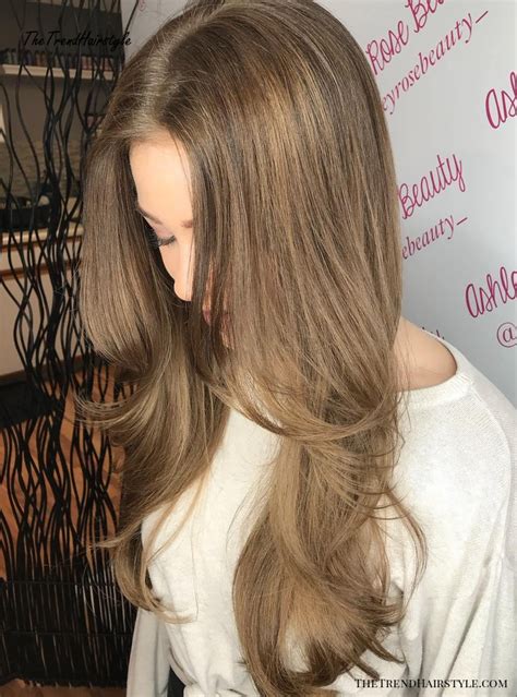 straight light brown locks with flipped ends 20 light