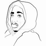 Tupac Lineart Xcolorings 504px sketch template