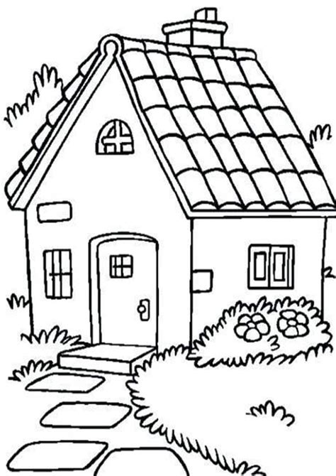 easy  print house coloring pages easy coloring pages house
