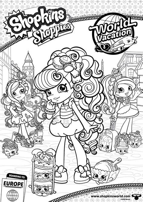 shopkins shoppies coloring pages shoppies group  printable