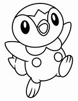 Pokemon Piplup sketch template