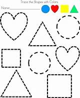 Shapes Preschool Worksheets Coloring Cut Cutting Kindergarten Activities Printables Shape Pages Printable sketch template