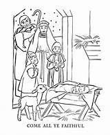 Coloring Pages Christmas Bible Nativity Baby Library Clipart sketch template
