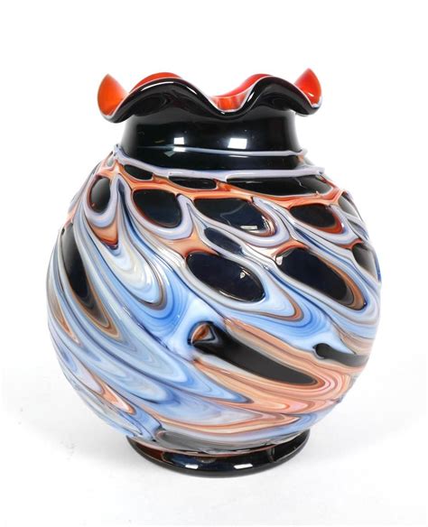 Sold Price Vintage 1960s Murano Art Glass Swirl Vase