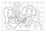 Sick Colouring Friend Visiting Pages Activity Village Explore Well sketch template