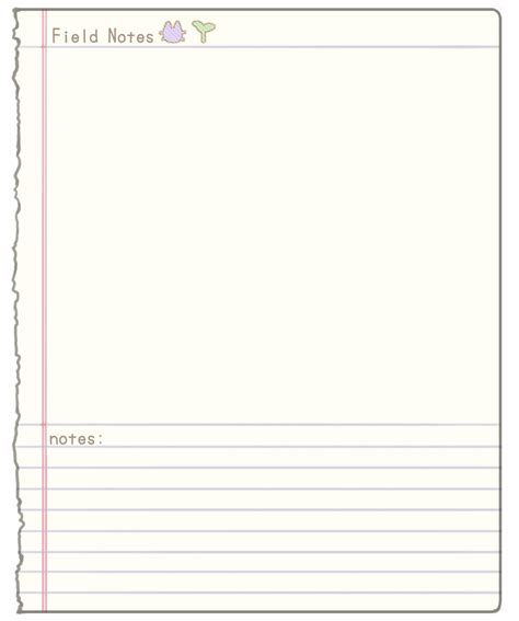 pvii field note template  milkuriiem  deviantart