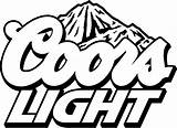 Coors Light Bud  Cut Pages Beer Silhouette Coloring Template Studio Lets Something Cricut Choose Board sketch template
