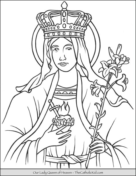 lady queen  heaven coloring page coloring books coloring pages