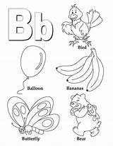 Coloring Pages Letter Printable Worksheets Colouring Alphabet Word Preschool Bb Letters Kindergarten Animals Kids Book Letterb Enjoyable Homework Includes Section sketch template