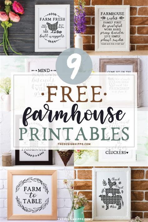 farmhouse printables  diy home decor projects