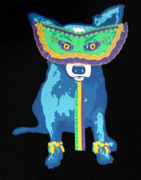 mardi gras masquerade blue dog art blue dog dog art
