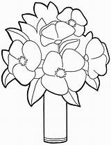 Petunia Bouquet Bunga Koleksi Mewarna Lukisan sketch template