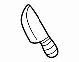 Faca Cuchillo Colorear Coltello Knife Couteau Cozinha Desenho Disegno Cuina Ganivet Valorados Acolore Dibuix Deun Tenedor Coloritou Dibuixos Imagui sketch template