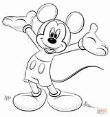 Coloring Mickey Mouse Pages Printable Supercoloring Drawing sketch template