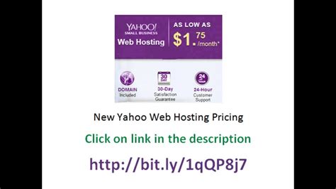 yahoo web hosting pricing  youtube