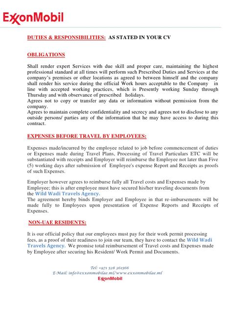 exxon contract appointment letter pdf archive