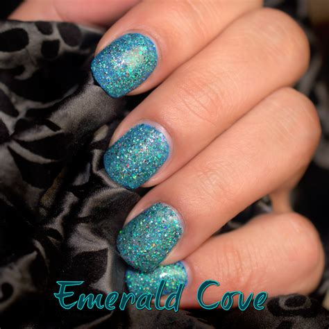 emerald cove bluegreen holographic glitter nail polish nailpolish