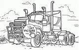 Big Rig Trucks Kids Coloring Truck Pages Colouring Cars Wheeler Drawing Transportation Tractor Semi Printable Printables Wuppsy Rigs Books Drawings sketch template