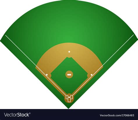 isolated baseball field royalty  vector image