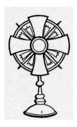 Monstrance Colouring sketch template